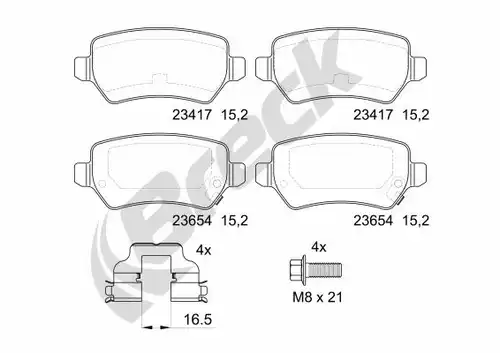 накладки BRECK 23417 00 704 10