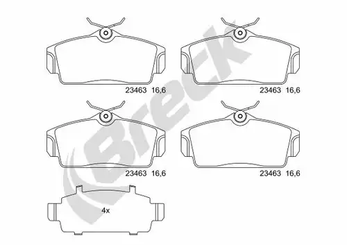 накладки BRECK 23463 00 701 00