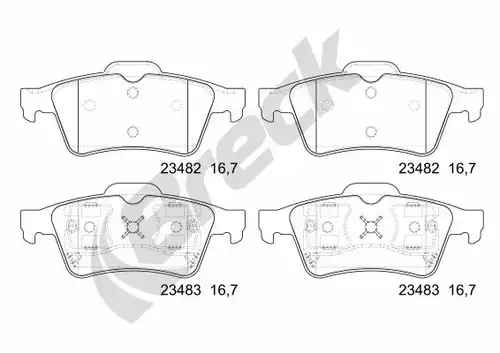 накладки BRECK 23482 00 702 00