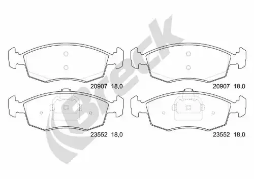 накладки BRECK 23552 00 702 00