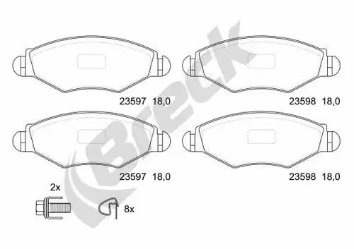 накладки BRECK 23597 00 702 10