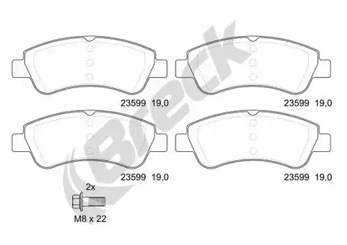 накладки BRECK 23599 00 701 00