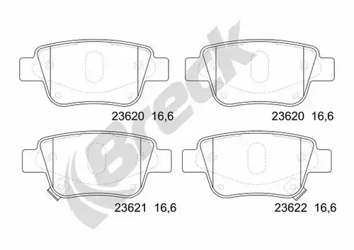 накладки BRECK 23620 00 702 10