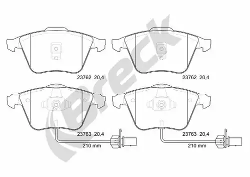 накладки BRECK 23762 00 701 10