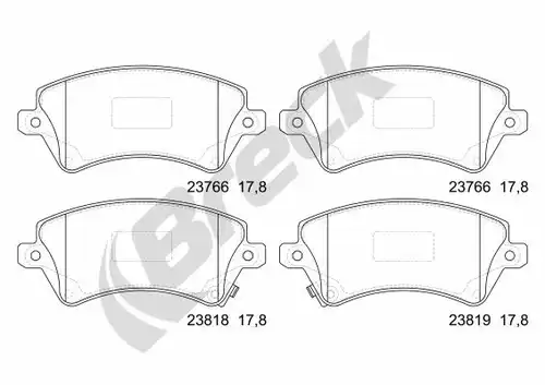 накладки BRECK 23766 00 701 10