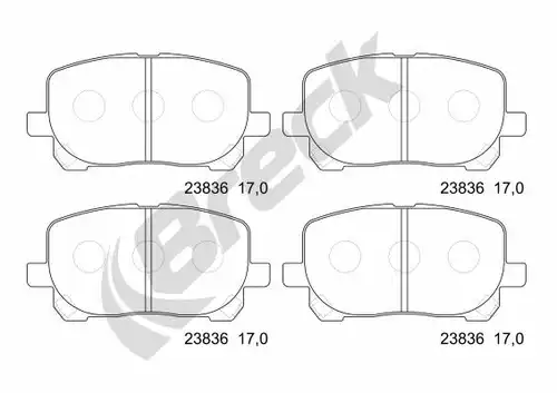 накладки BRECK 23836 00 701 00