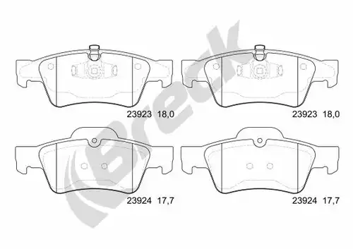 накладки BRECK 23923 00 702 00