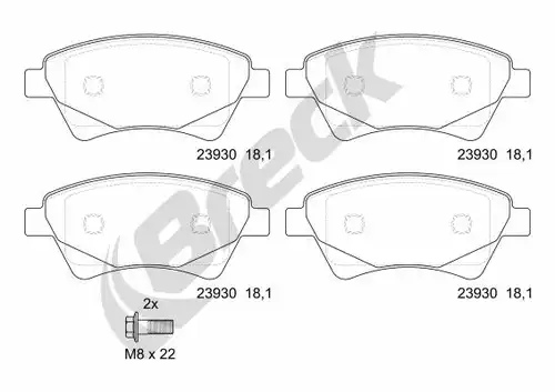 накладки BRECK 23930 00 702 00