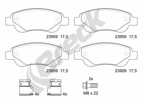 накладки BRECK 23959 00 702 00