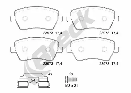 накладки BRECK 23973 00 702 00
