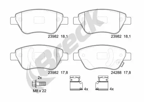 накладки BRECK 23982 00 702 10