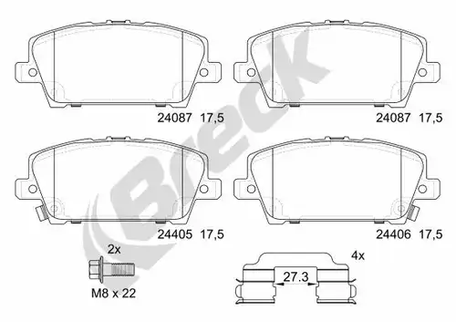 накладки BRECK 24087 00 701 10