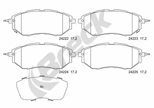 накладки BRECK 24222 00 701 10