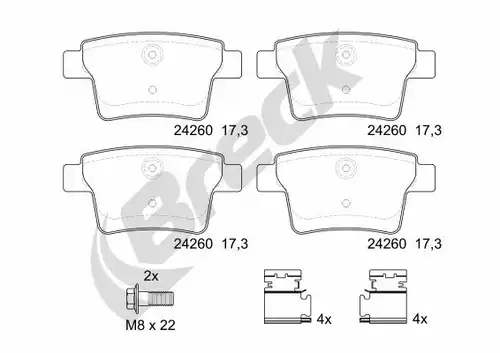 накладки BRECK 24260 00 704 00