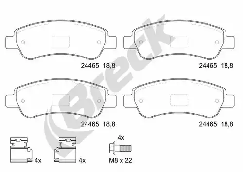накладки BRECK 24465 00 703 00