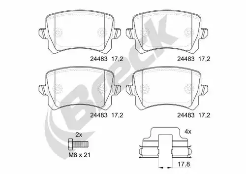 накладки BRECK 24483 00 704 10
