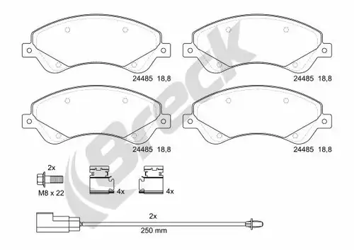 накладки BRECK 24485 00 703 10