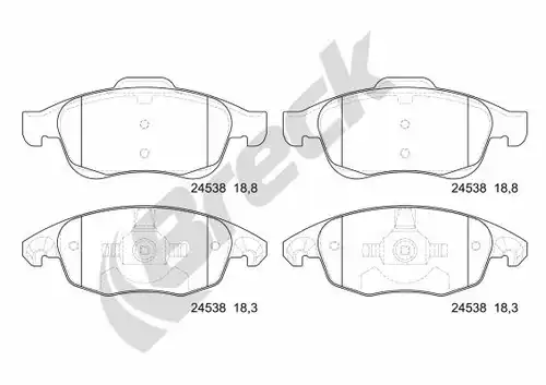 накладки BRECK 24538 00 701 00
