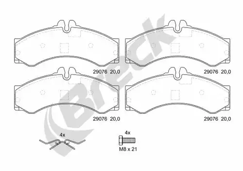 накладки BRECK 29076 00 703 10