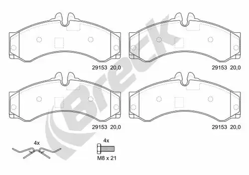 накладки BRECK 29153 00 703 00