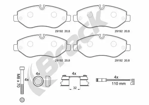 накладки BRECK 29192 00 703 00