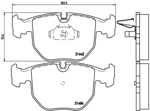 накладки BREMBO P 06 021