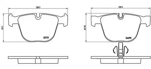 накладки BREMBO P 06 053