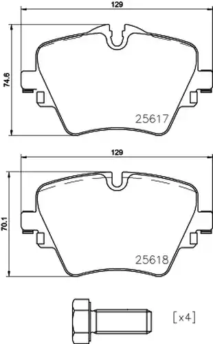 накладки BREMBO P 06 093