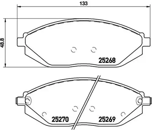 накладки BREMBO P 10 054