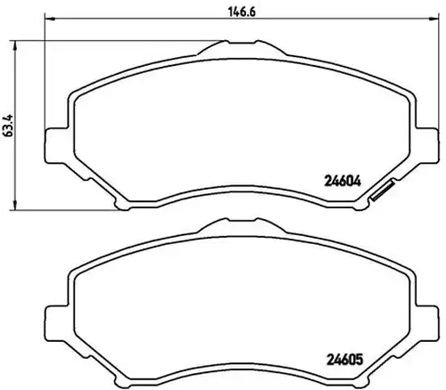 накладки BREMBO P 11 025