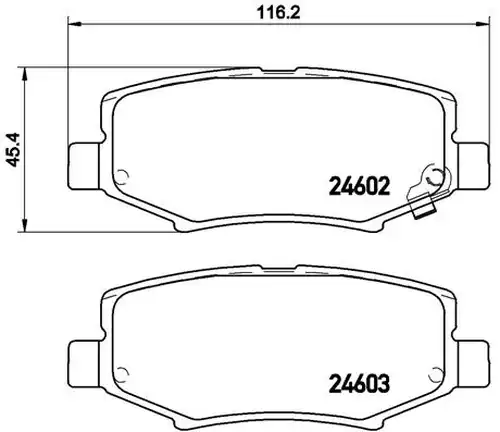 накладки BREMBO P 18 024