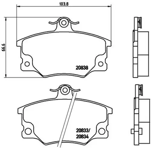 накладки BREMBO P 23 017