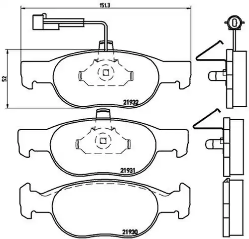 накладки BREMBO P 23 057