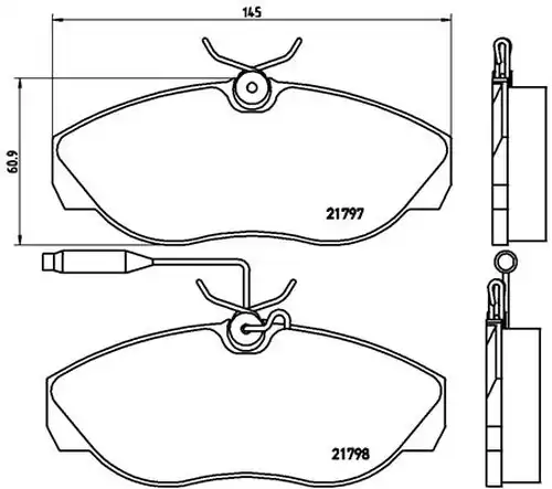 накладки BREMBO P 23 068