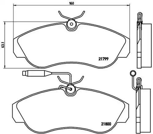 накладки BREMBO P 23 069