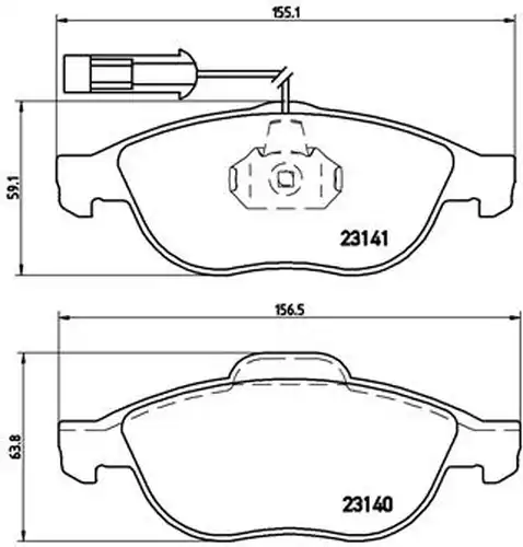 накладки BREMBO P 23 075