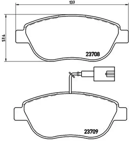 накладки BREMBO P 23 087