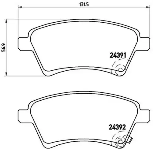 накладки BREMBO P 23 105