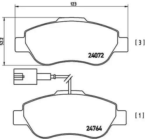 накладки BREMBO P 23 107