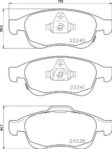 накладки BREMBO P 23 165