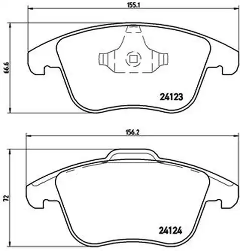 накладки BREMBO P 24 076