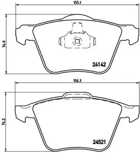 накладки BREMBO P 24 077