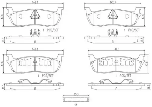 накладки BREMBO P24083N