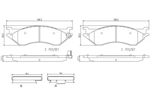 накладки BREMBO P24103N