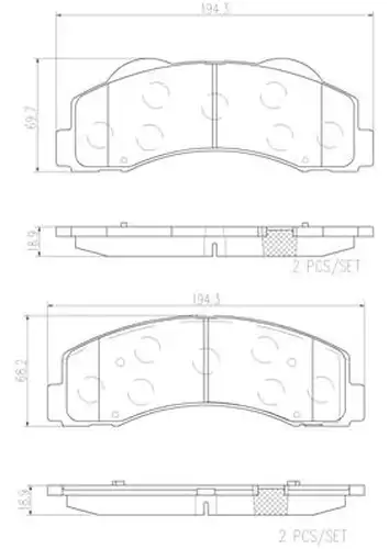 накладки BREMBO P24166N