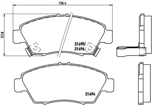 накладки BREMBO P 28 023