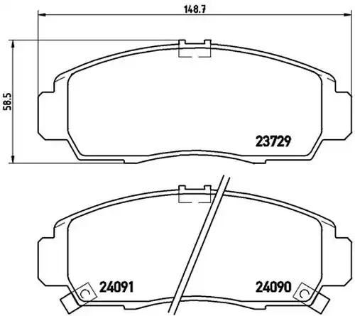 накладки BREMBO P 28 034