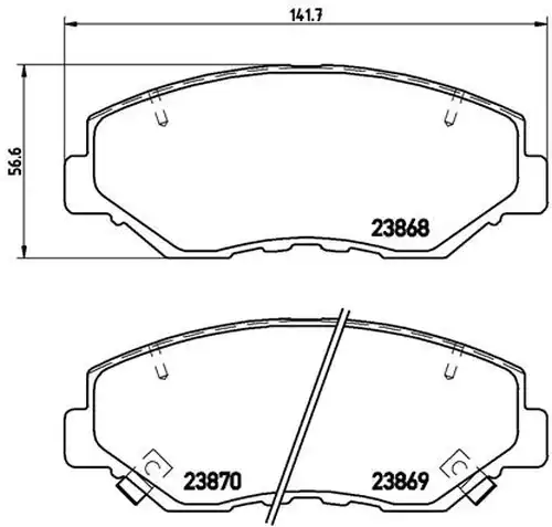 накладки BREMBO P 28 035