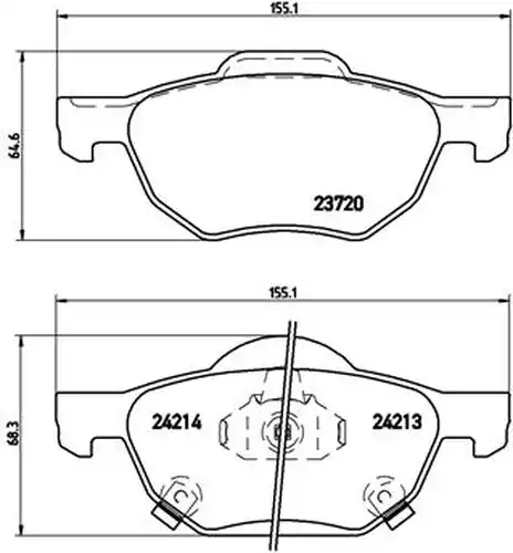 накладки BREMBO P 28 036