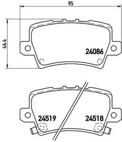 накладки BREMBO P 28 038